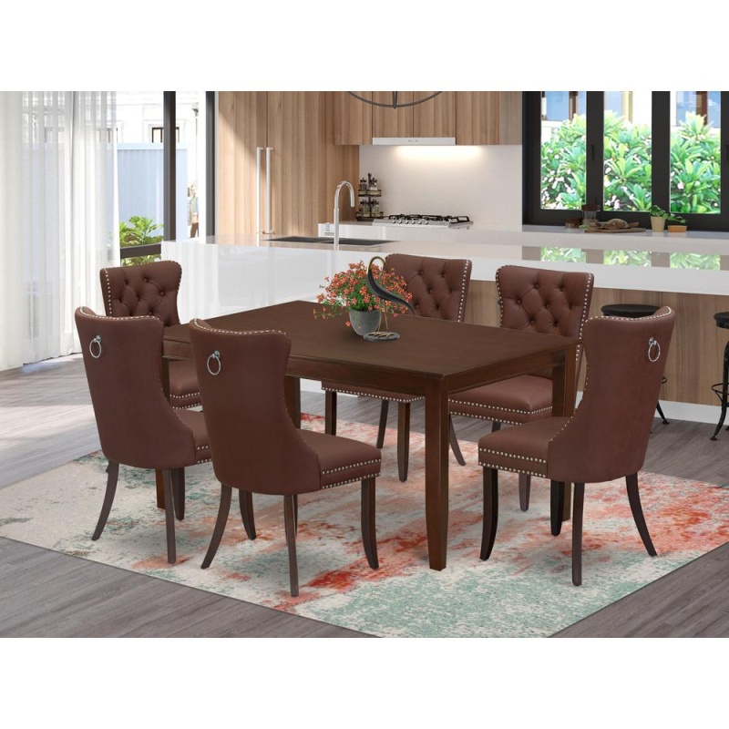 7 Piece Dinette Set Consists Of A Rectangle Dining Table