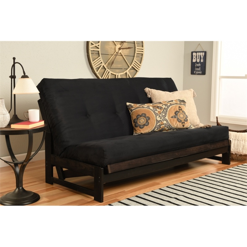 Aspen Frame-Reclaim Mocha Finish-Suede Black Mattress