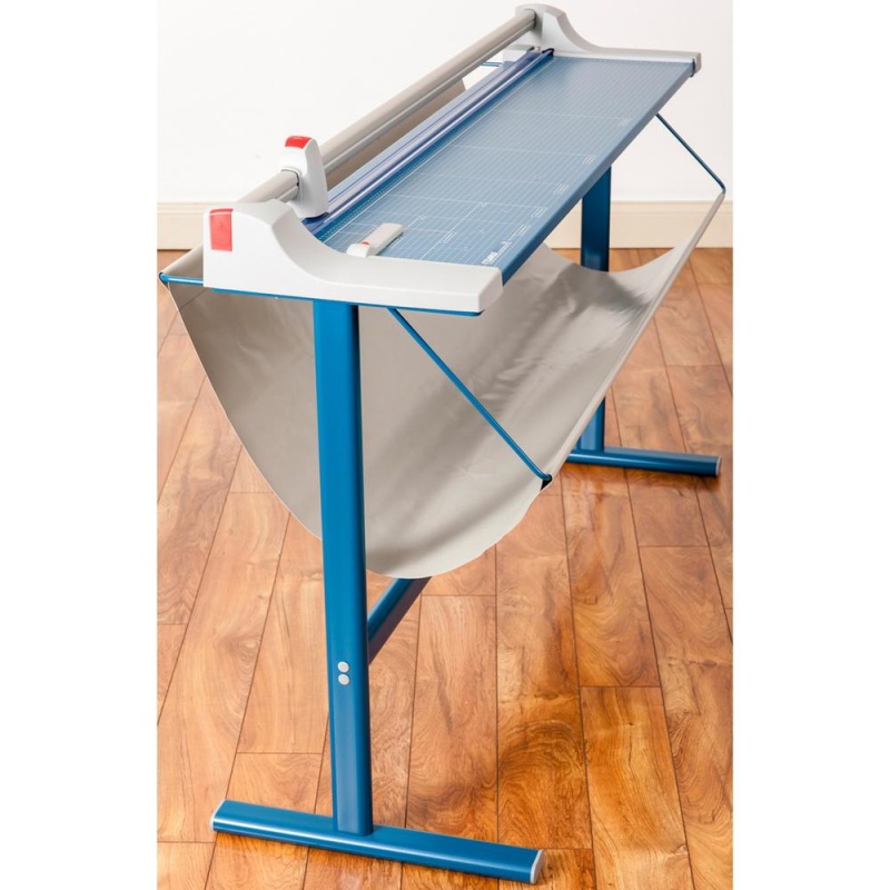 Dahle 446S Premium Rotary Trimmer - Cuts 22Sheet - 36" Cutting Length - 37" Height X 15.1" Width - Aluminum Guide Rod, Metal Stand, Metal Base, Steel Blade, Plastic Housing, Rubber, Vinyl - Blue