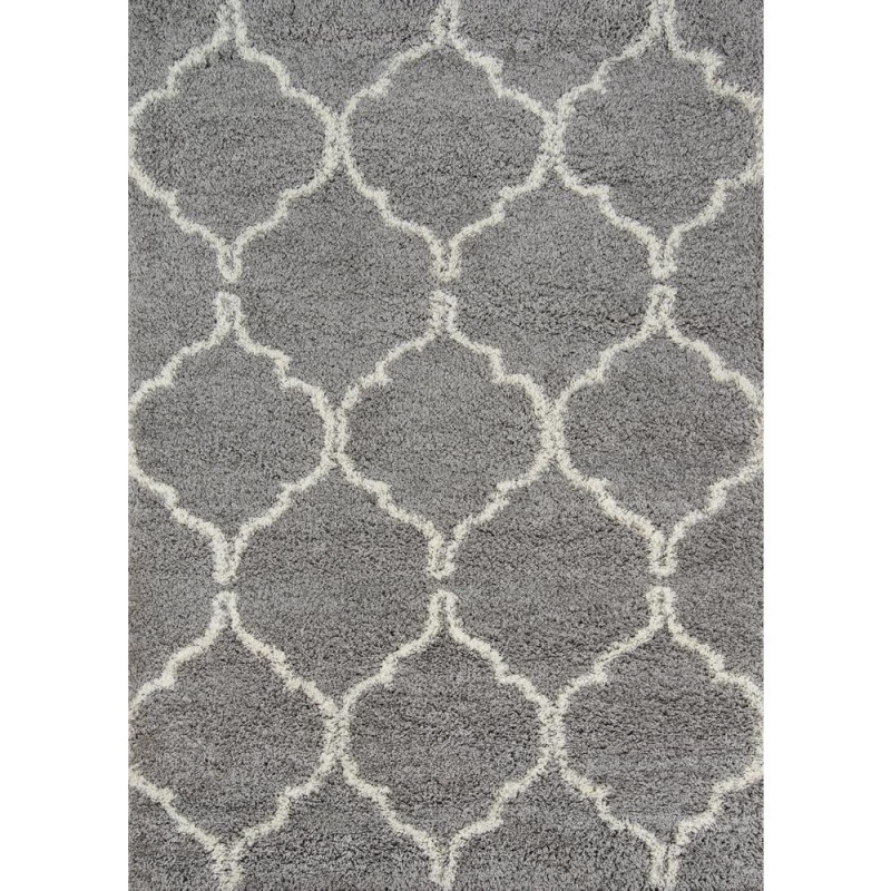 Contemporary Rectangle Area Rug, Grey, 9'3" x 12'6"