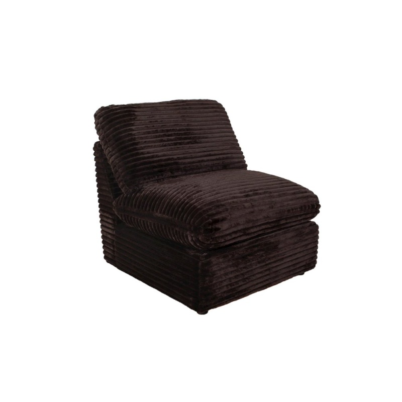 Collins Modular Armless Chair Chocolate Brown