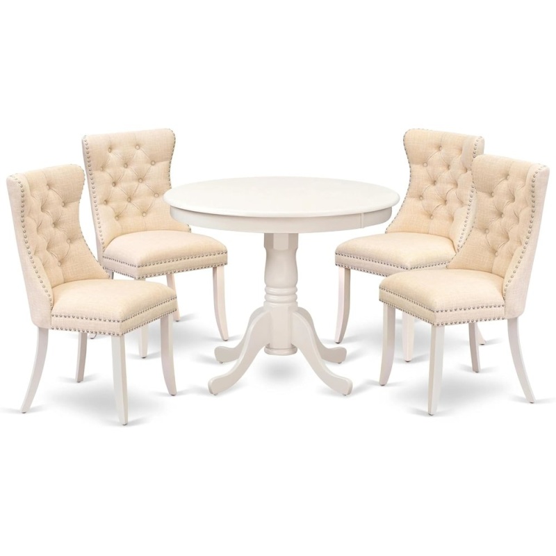 East West Furniture 5-Piece Modern Dining Table Set