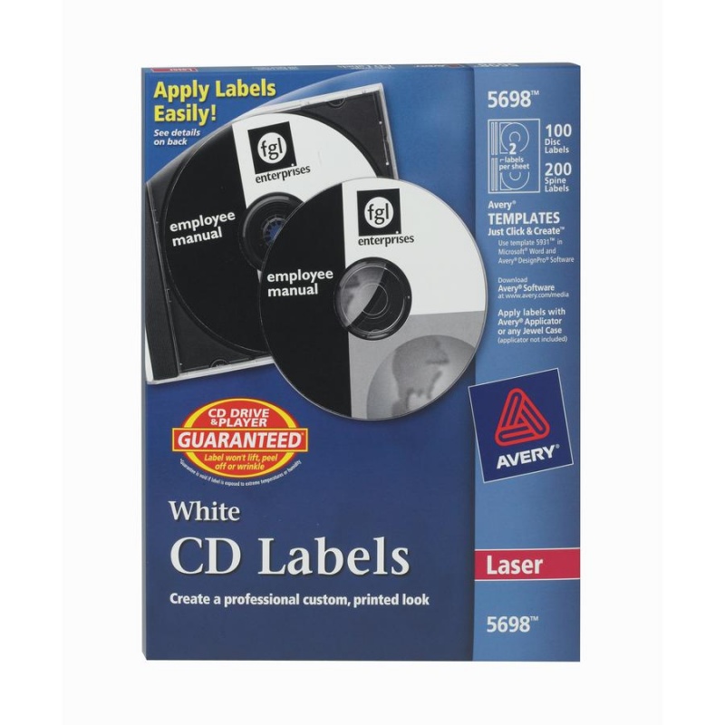 Avery® Optical Disc Label - 100 / Pack
