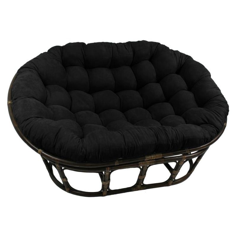78-Inch by 58-Inch Solid Microsuede Double Papasan Cushion
