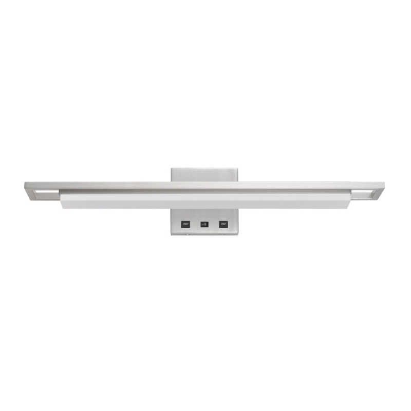 Newry Led Metal Over The Desk Wall Sonce With 2 Usb Charging Ports