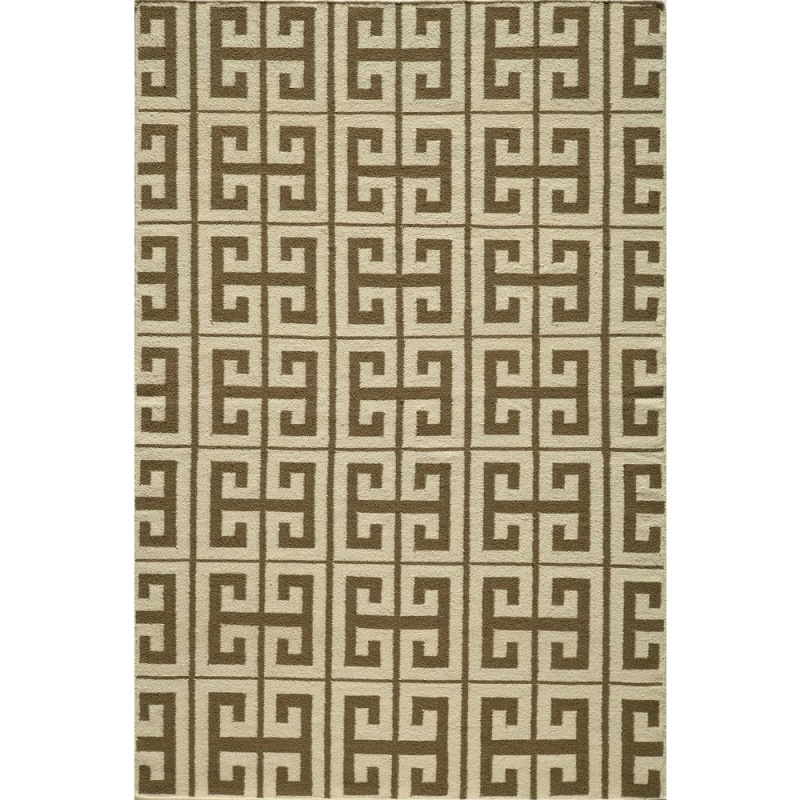 Contemporary Rectangle Area Rug, Taupe, 3'6" X 5'6"