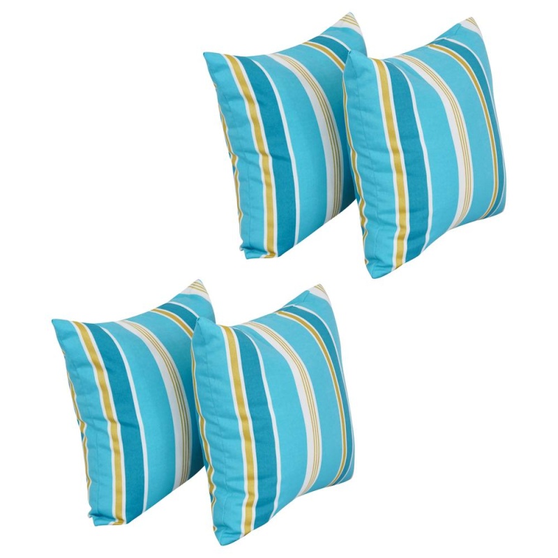 17-Inch Square Polyester Outdoor Throw Pillows (Set of 4)