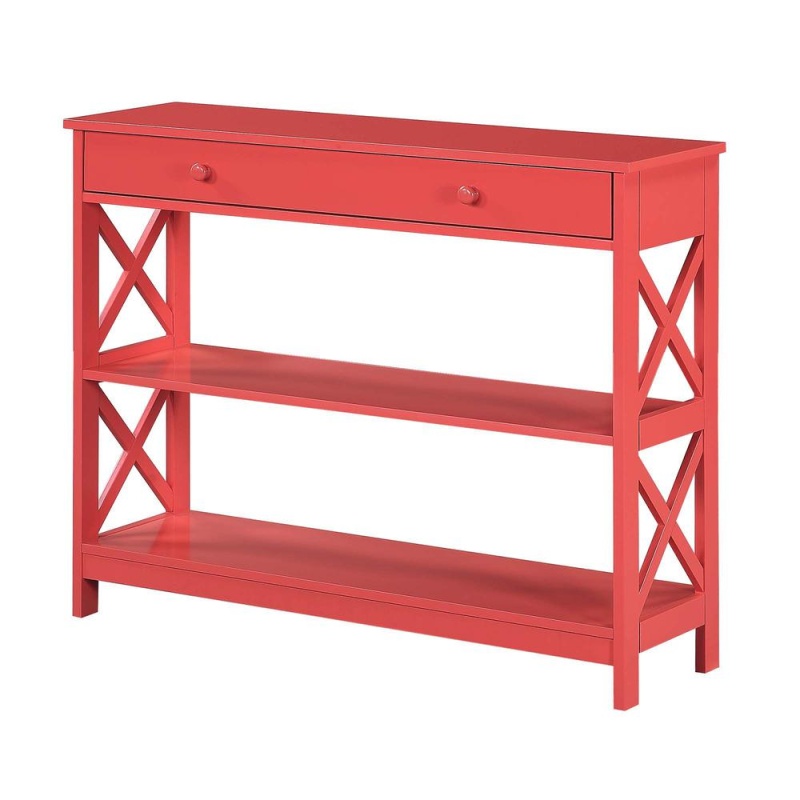 Oxford 1 Drawer Console Table With Shelves