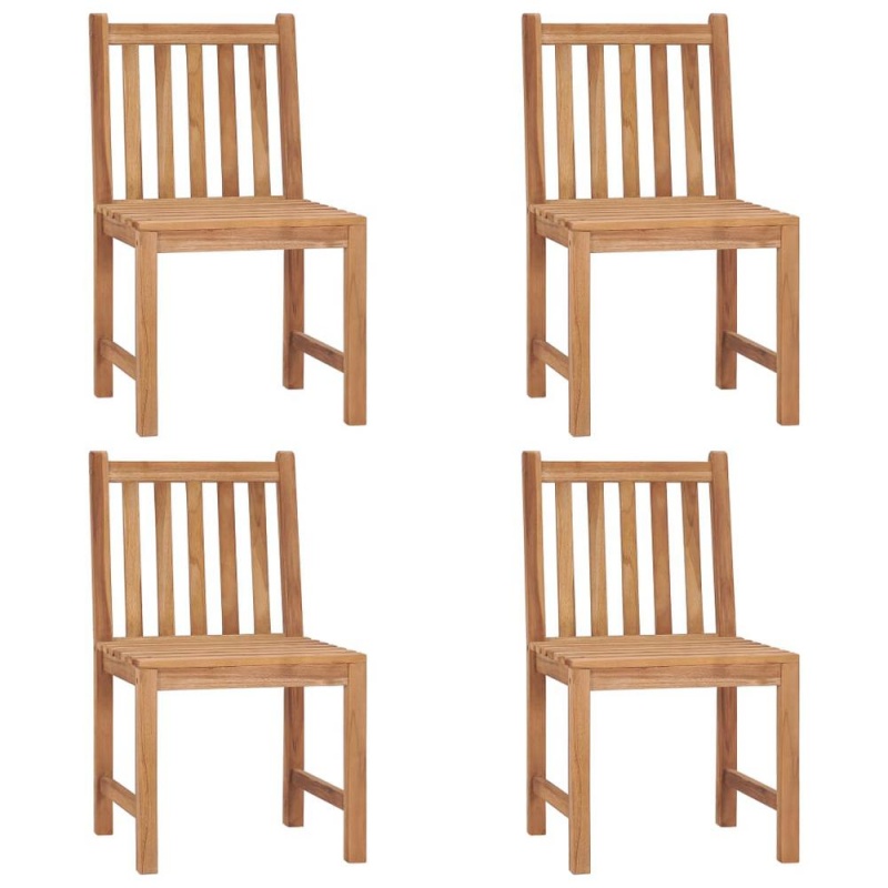 Vidaxl Garden Chairs 4 Pcs With Cushions Solid Teak Wood 3108