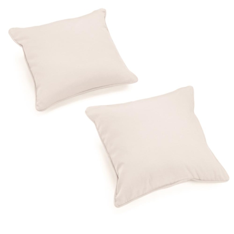 18-Inch Double-Corded Solid Twill Square Throw Pillows With Inserts (Set Of 2) 9810-Cd-S2-Tw-Eg