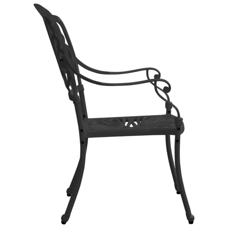 Vidaxl Garden Chairs 2 Pcs Cast Aluminum Black 5568