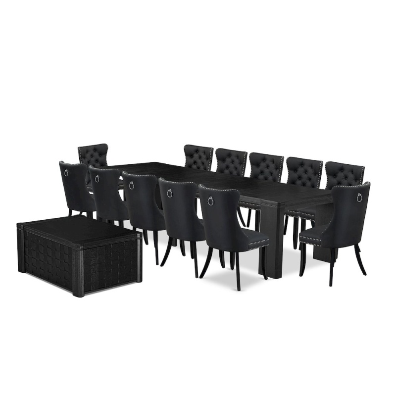 14-Piece Kitchen Table Set With Rectangular Dining Table
