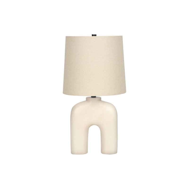 Monarch Cream Resin Table Lamp, 25"H