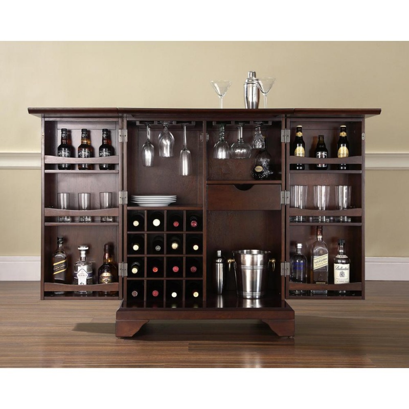 Lafayette Expandable Bar Cabinet Mahogany
