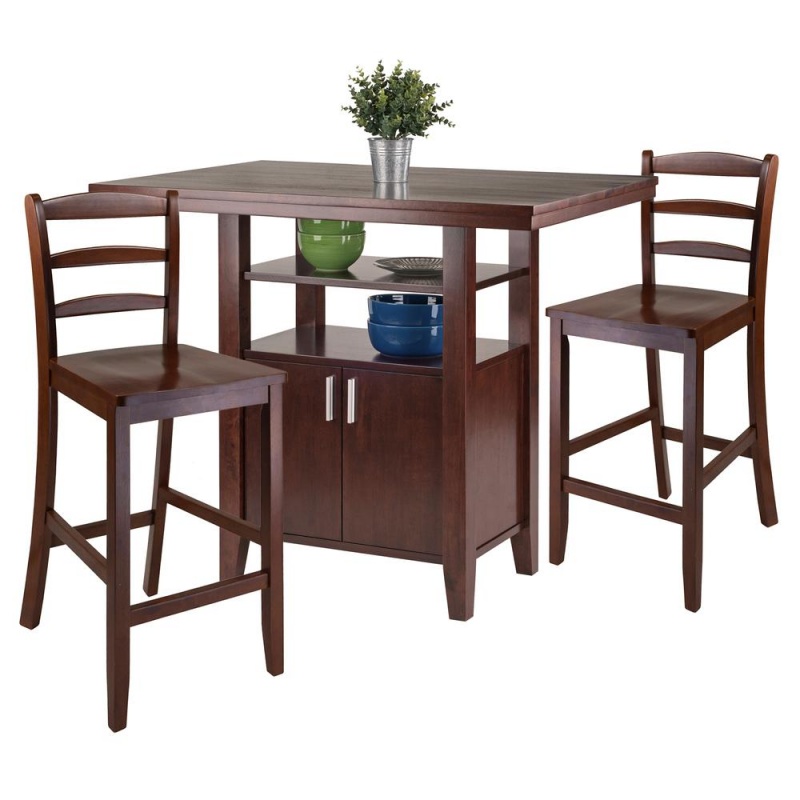 Albany 3-Pc Set High Table W/Ladder Back Counter Stools