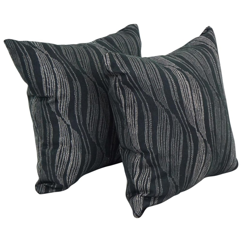 17-Inch Jacquard Throw Pillows With Inserts (Set of 2)
