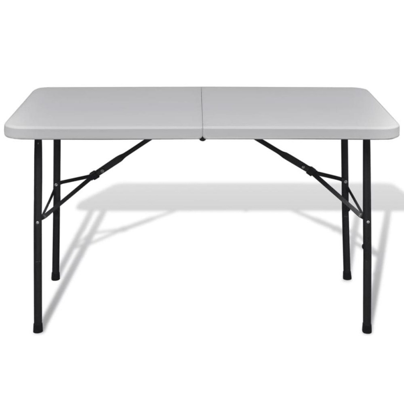 Vidaxl Foldable Garden Table 48" Hdpe White, 41568