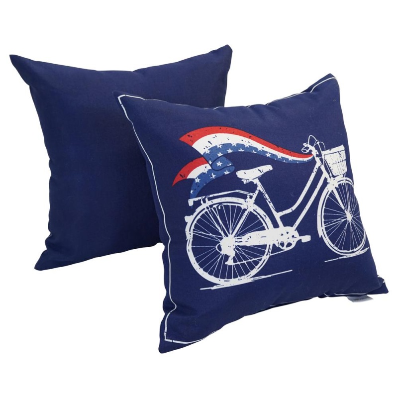 Spun Polyester 17-Inch Double-Sided Outdoor Throw Pillows (Set Of 2) Co-Jo18-Ds-05-S2