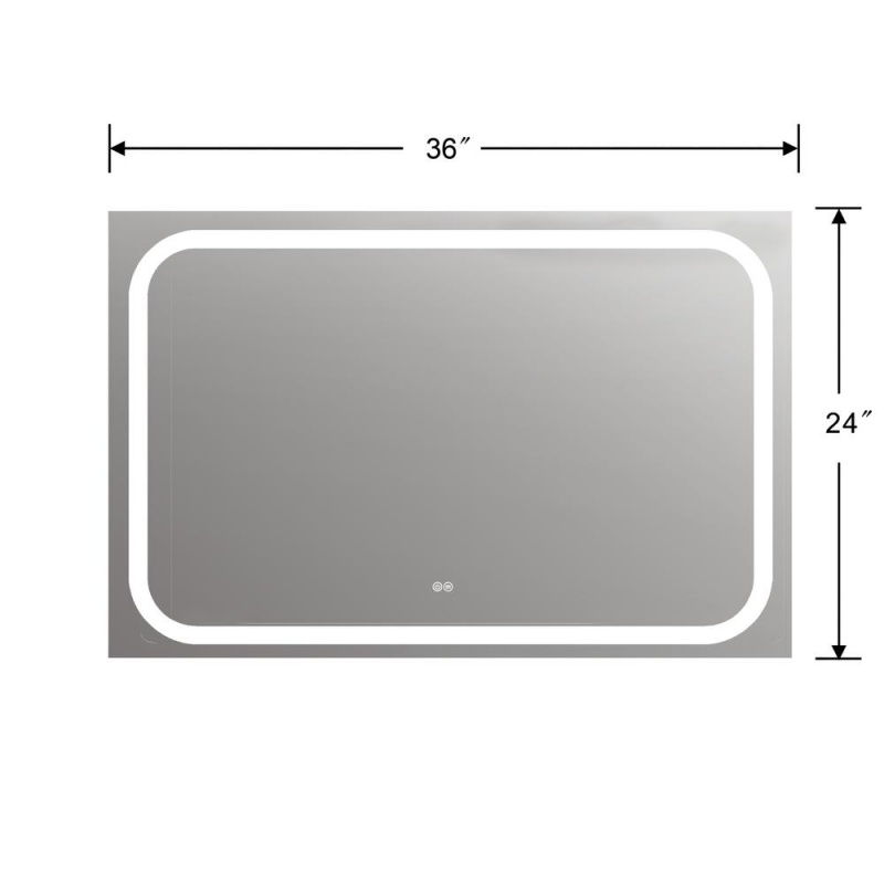 Speculo Back Lit Led Mirror 6000K Daylight White 36" Wide