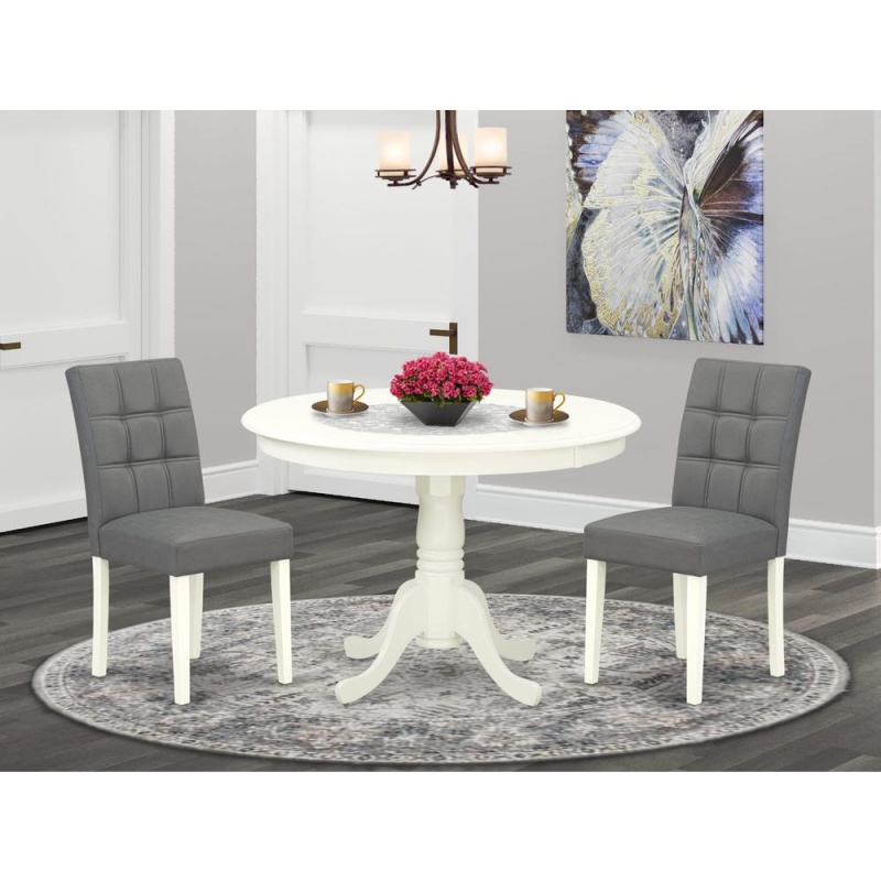 3 Piece Dinner Table Set Consists A Modern Table