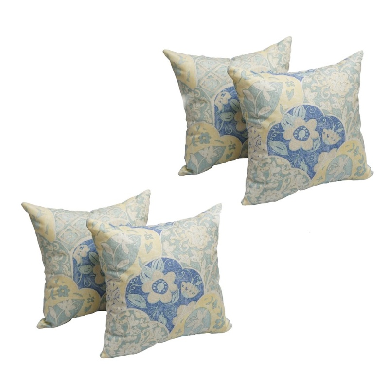 17-Inch Square Polyester Outdoor Throw Pillows (Set of 4)