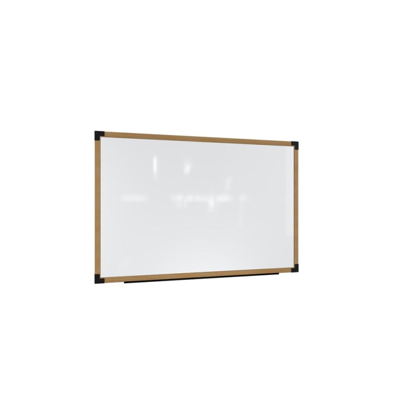 Ghent Prest Wall Whiteboard, Magnetic, Natural Oak Frame, 4'H X 8'w