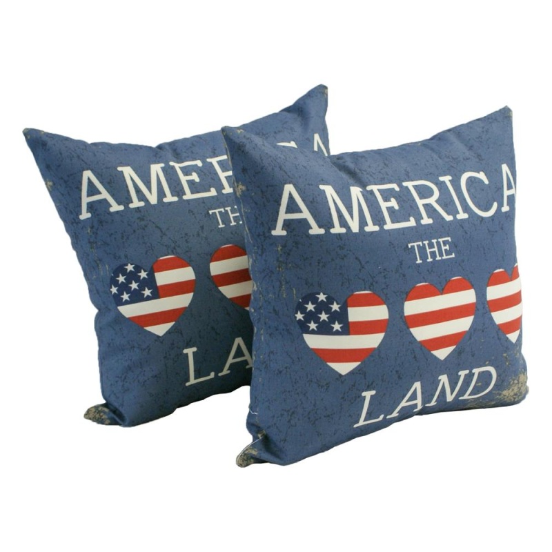 Spun Polyester 17-Inch Outdoor Throw Pillows (Set Of 2) Co-Jo18-06-S2