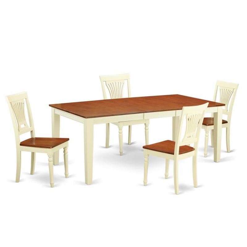 5 Pc Table Set For 4-Dinette Table And 4 Dining Chairs