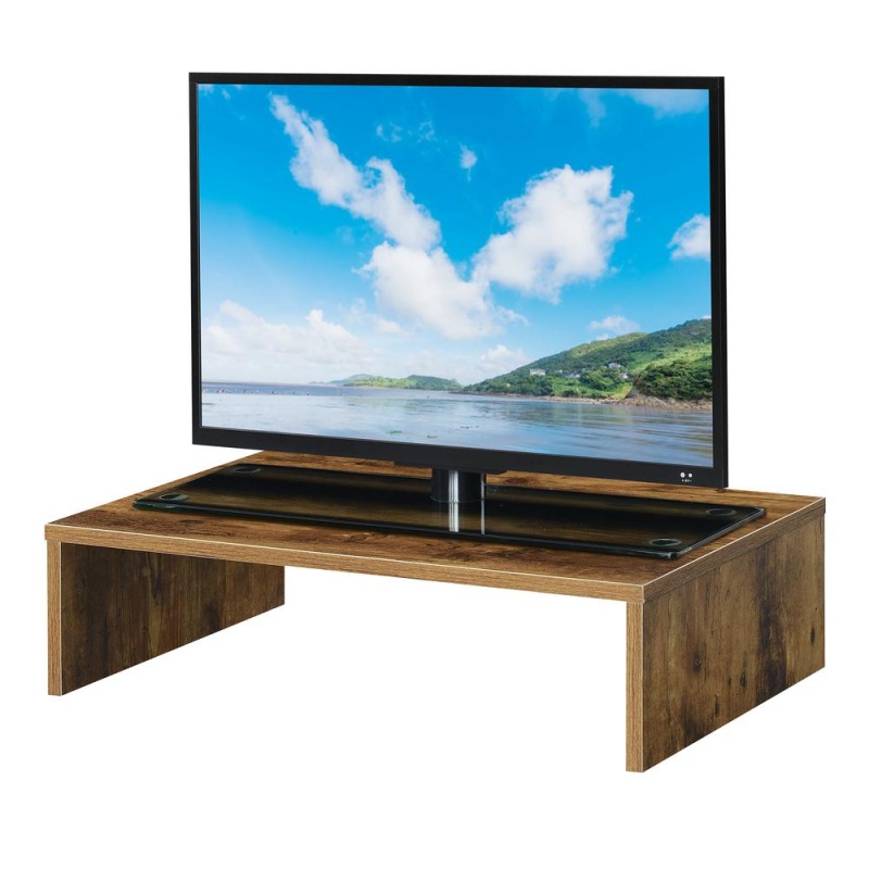 Designs2go Small Tv/Monitor Riser For Tvs Up To 26 Inches Barnwood