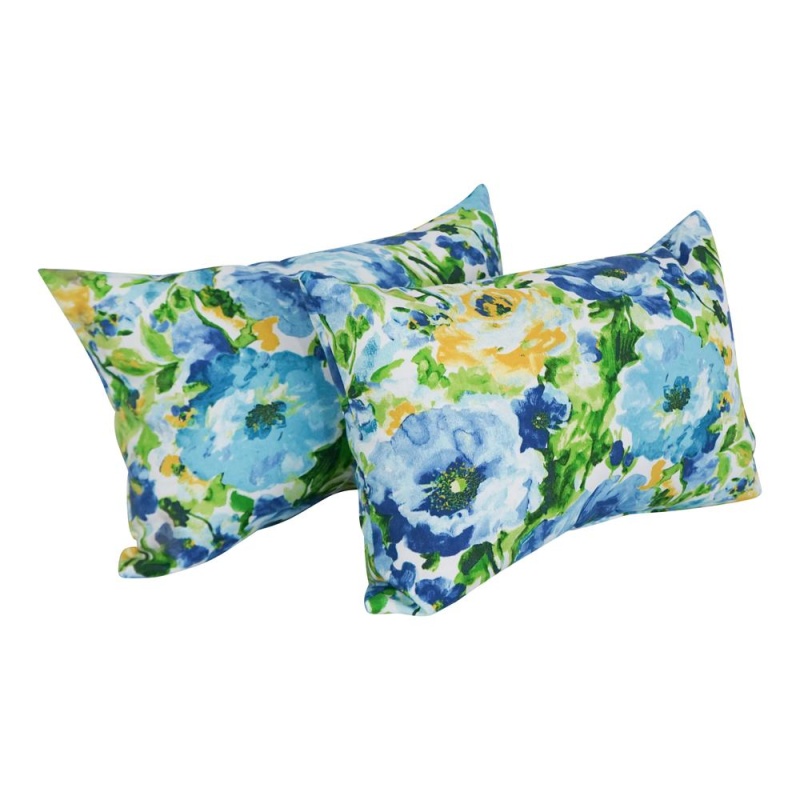12 x 20-Inch Rectangular Spun Poly Throw Pillows (Set of 2)