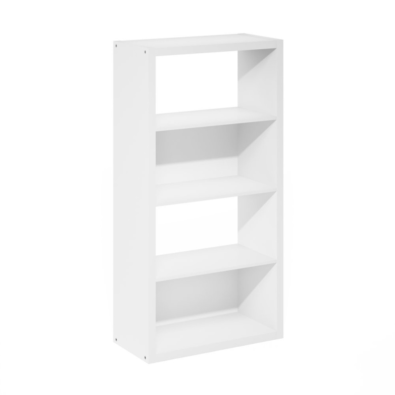Viola 4-Tier Open Shelf Bookcase, White
