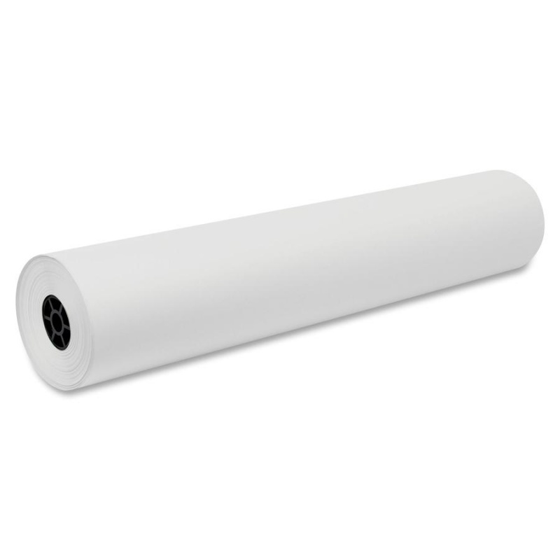 Decorol Flame-Retardant Art Paper Roll - Art, Classroom, Office, Banner, Bulletin Board - 7.40"Height X 36"Width X 1000 Ftlength - 1 / Roll - White - Sulphite