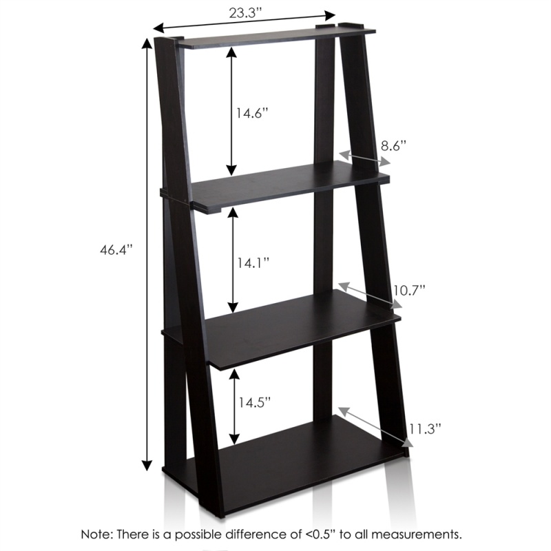 Hidup Tropika Tall Ladder Shelf, Espresso