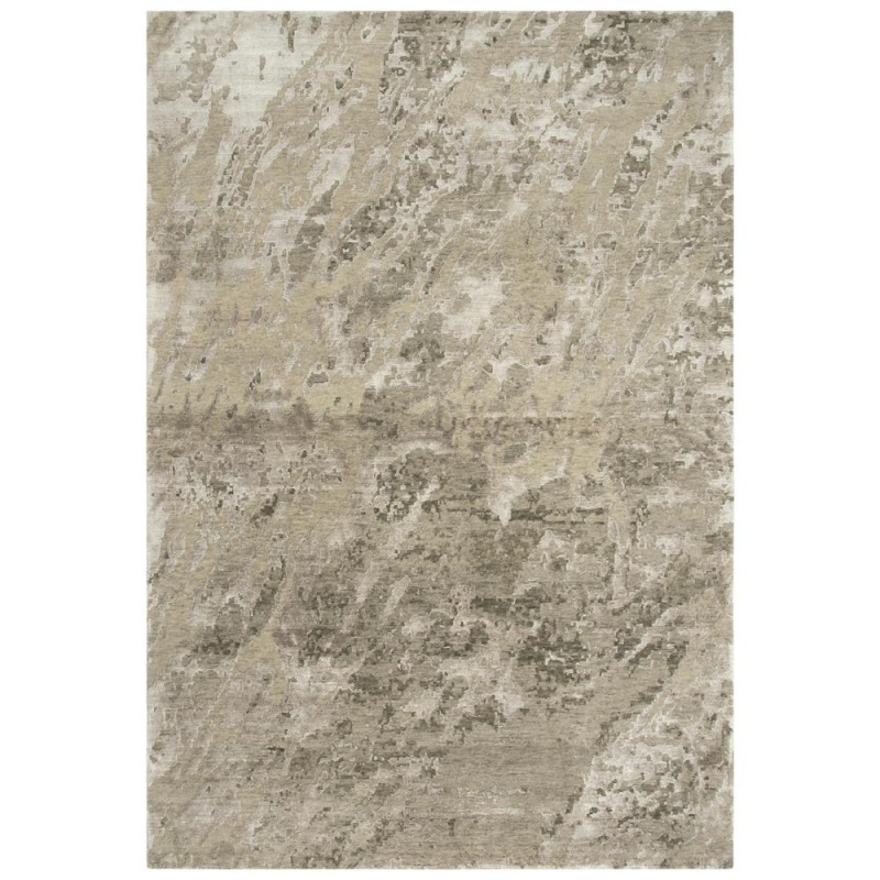 Hand Knotted Cut Pile Wool/ Viscose Rug, 9' x 12'