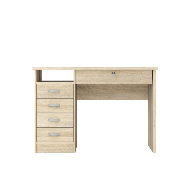 Desk With 5 Drawers, Oak