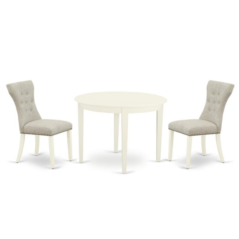 Dining Room Set Linen White, Boga3-Whi-35