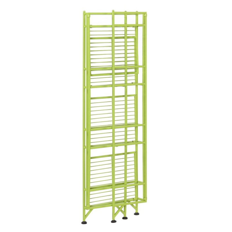 Xtra Storage 4 Tier Folding Metal Shelf, Lime