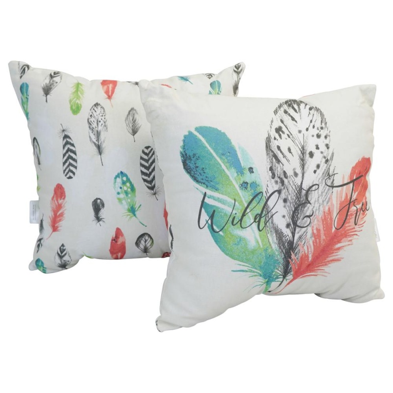 Spun Polyester 17-Inch Double-Sided Outdoor Throw Pillows (Set Of 2) Co-Jo18-Ds-04-S2