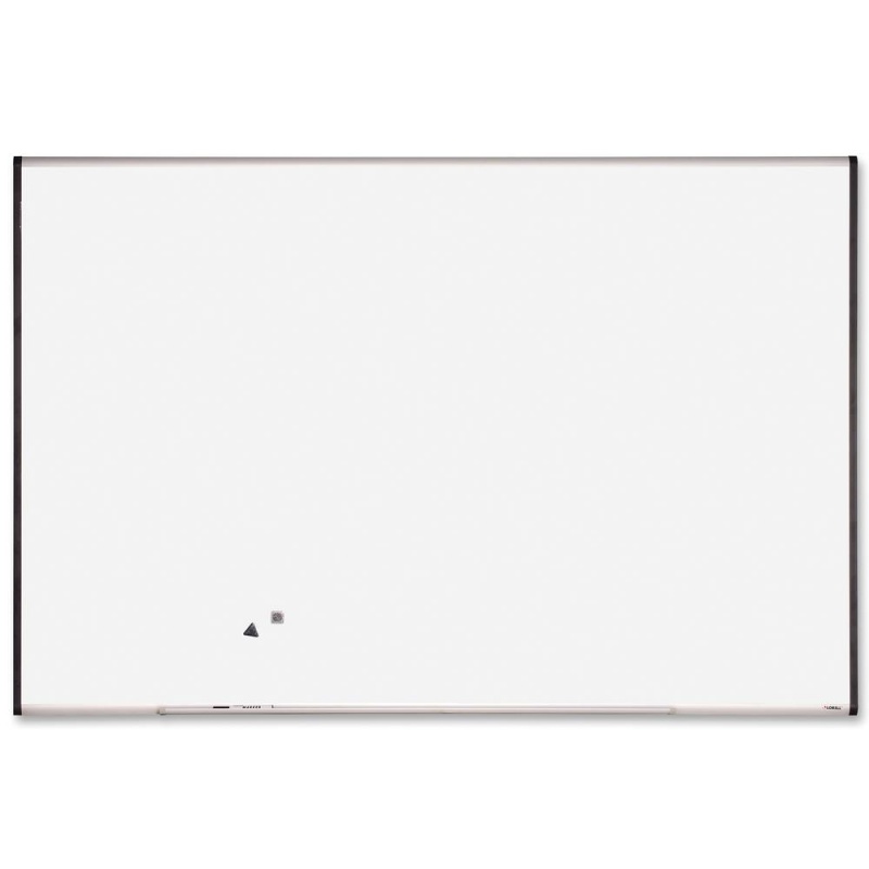 Lorell Signature Series Magnetic Dry-Erase Boards - 72" (6 Ft) Width X 48" (4 Ft) Height - Coated Steel Surface - Silver, Ebony Frame - Magnetic - 1 Each