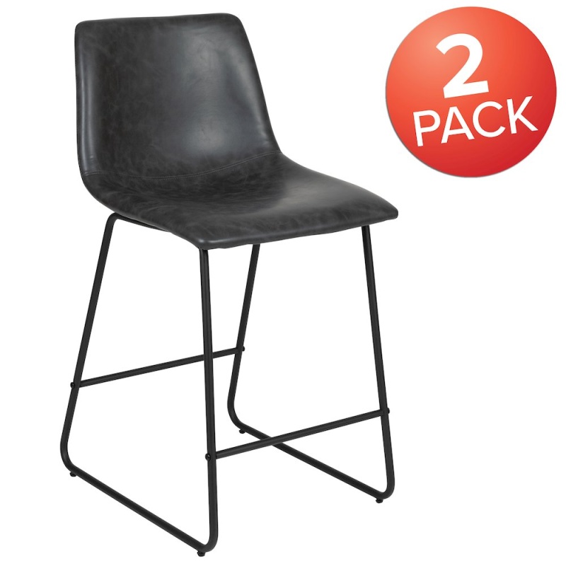 24 Inch LeatherSoft Counter Height Barstools