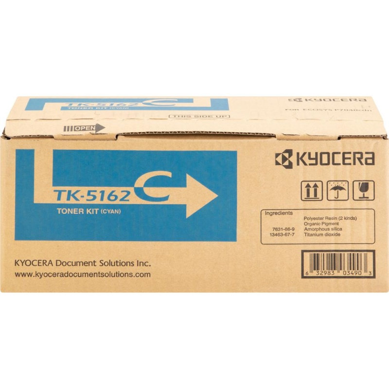 Kyocera Tk-5162C Original Toner Cartridge - Cyan - Laser - 12000 Pages - 1 Each