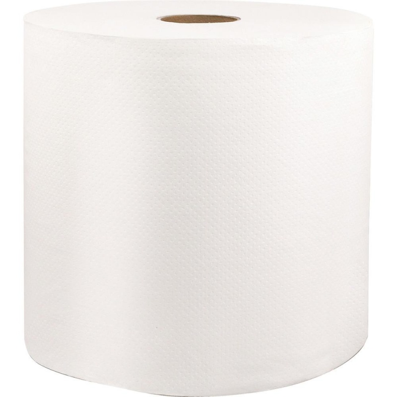 Livi Vpg Select 46528 Hard Wound Roll Towel - 1 Ply - 8" X 1000 Ft - White - Fiber - Strong, Absorbent - For Bathroom - 6 / Carton
