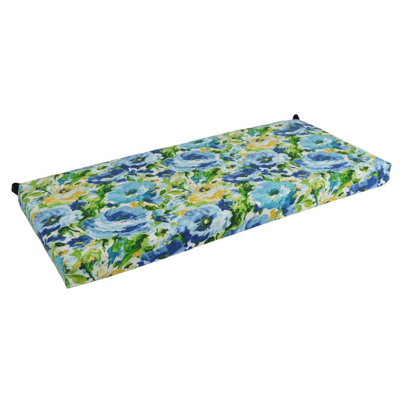 45-Inch By 19-Inch Patterned Outdoor Spun Polyester Loveseat Cushion