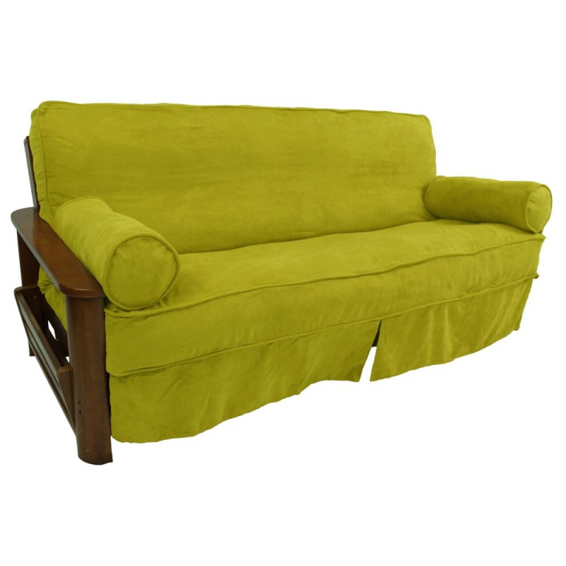 Solid Microsuede Full Futon Slipcover Set