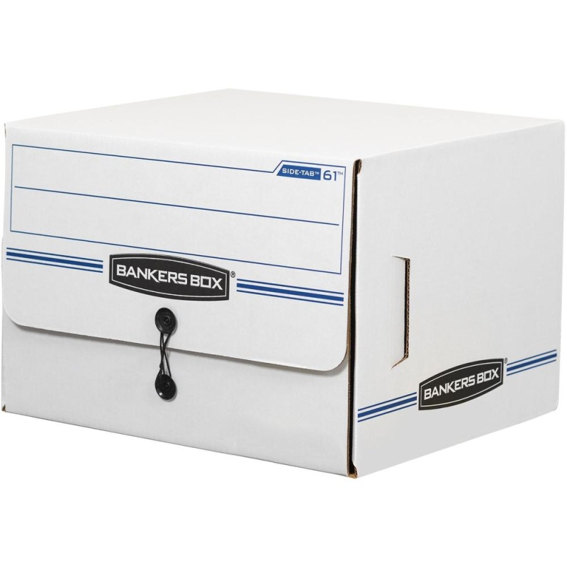 Bankers Box Side-Tab File Storage Boxes - Internal Dimensions: 15.25" Width X 13.50" Depth X 10.75" Height - External Dimensions: 16" Width X 14" Depth X 11.3" Height - Media Size Supported: Letter -