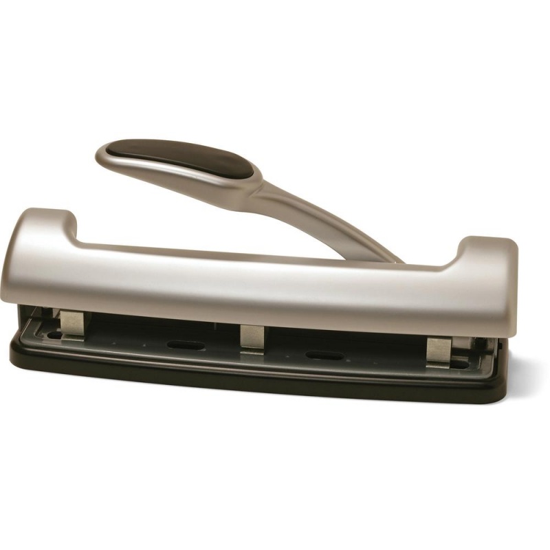 Officemate Ez Level 2-3 Hole Adjustable Punch - 3 Punch Head(S) - 15 Sheet Of 20Lb Paper - 9/32" Punch Size - Silver