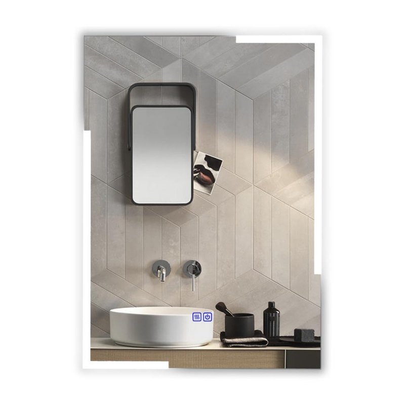 Chloe Lighting Luminosity Back Lit Rectangular Touchscreen Led Mirror 3 Color Temperatures 3000K-6000K 28" Height
