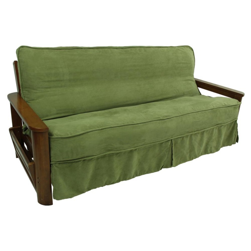 Solid Microsuede Double Corded Full Futon Slipcover