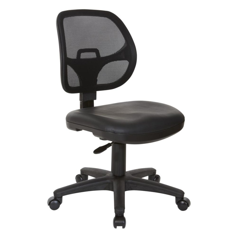 Mesh Screen Back Task Chair With Vinyl Seat by Office Star Products