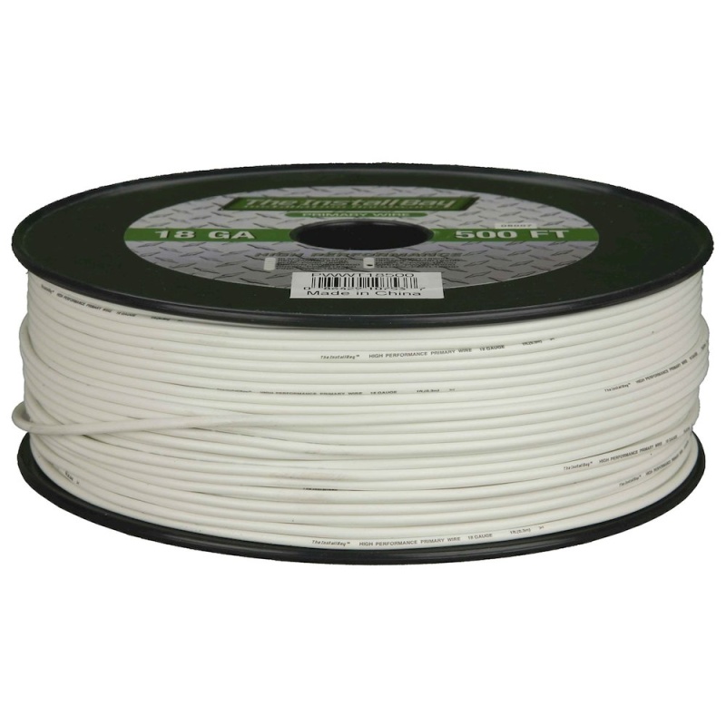 16GA White Primary Wire 500ft